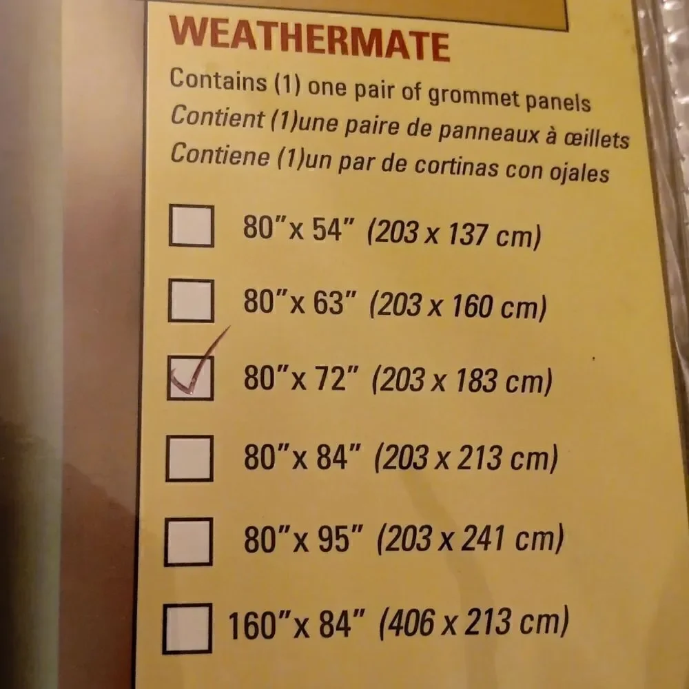 New Thermalogic/Weathermate Khaki Solid Grommet Top Panel Pair 80x72 New‎